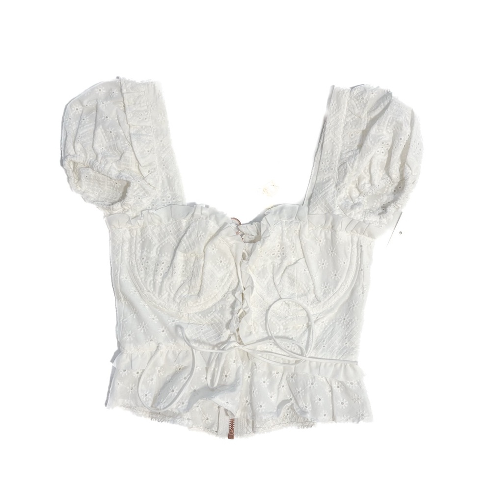 For Love And Lemons Ivory Lace Blouse